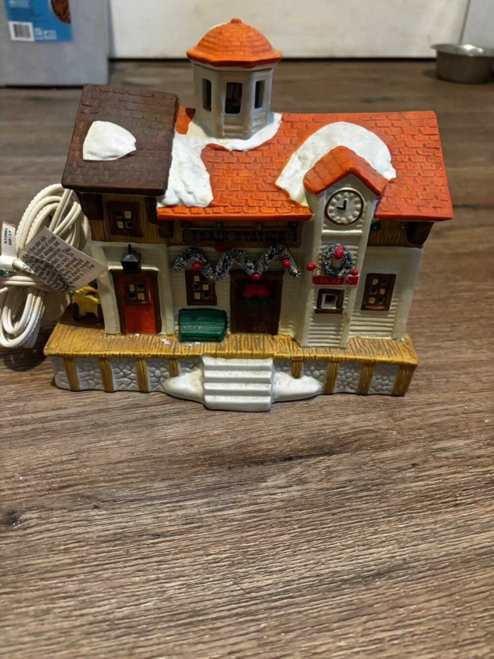 Noma Christmas village light up house Train Station